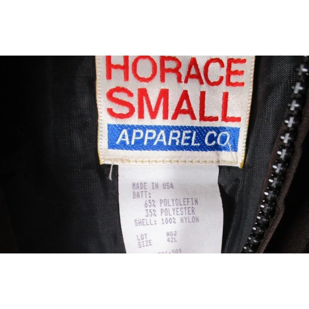 Vintage‎ Horace Small Brown Nylon Jacket Uniform Coat Mens Sz 42R Made USA